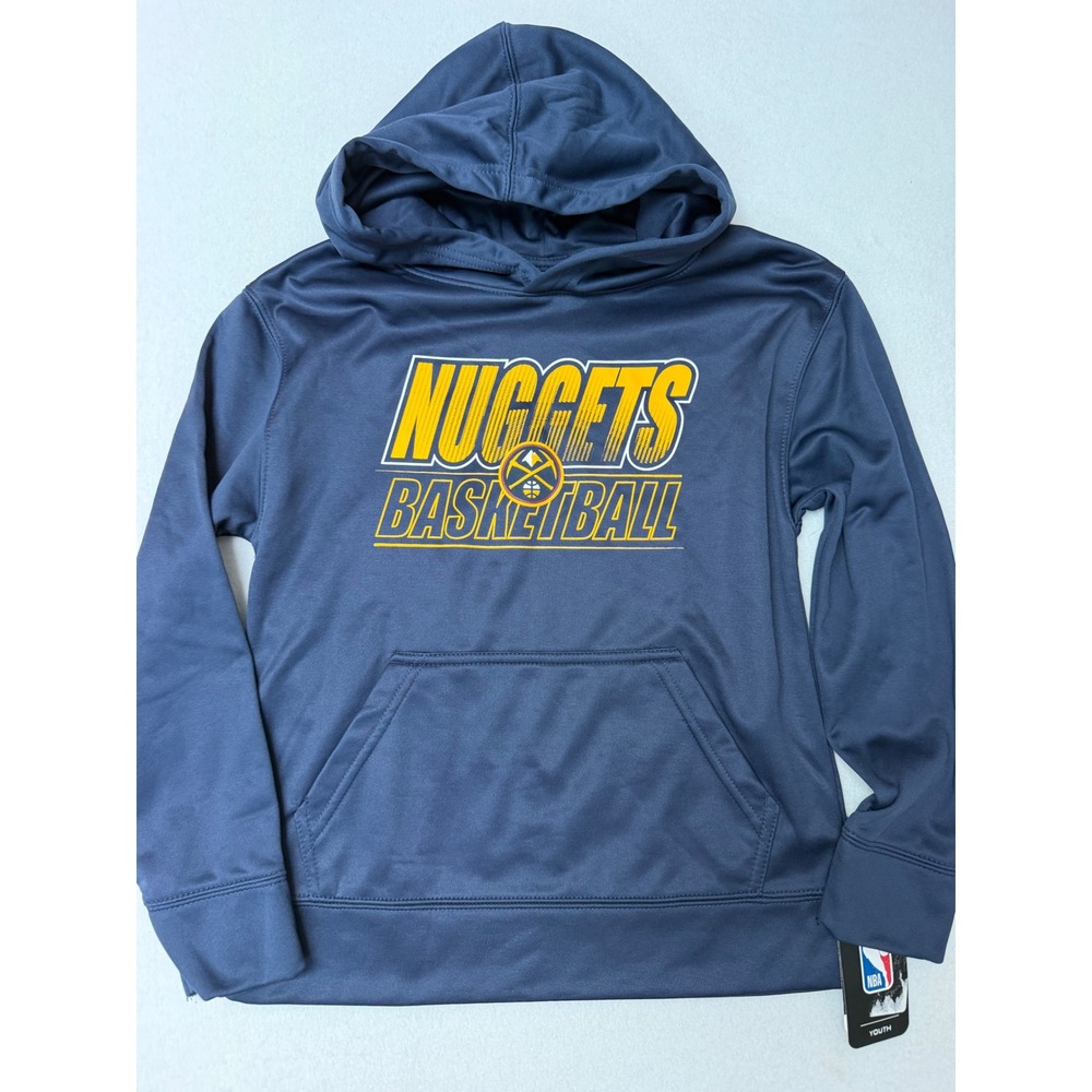 NBA Denver Nuggets Youth Basketball Hoodie Navy Blue Size S 8 9K2B71AAD-NUG